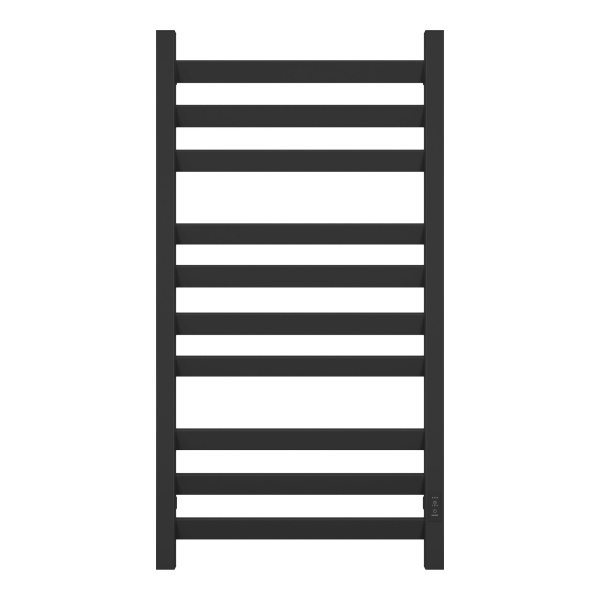 Полотенцесушитель электрический профильный BAU Hotel Veer 50х100, 10 планок, универсальный, черный матовый RAL 9005