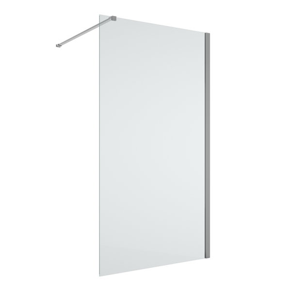 Душевая перегородка BAU Stil 190х120 см прозрачное стекло 6 мм, хромированный профиль