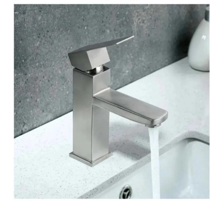 Комплект для ванной, 4 предмета (тумба Bau Dream 80 + раковина BAU Stil Pro Pro 50х40, белая + смеситель Hotel Still, выпуск клик-клак, черный)