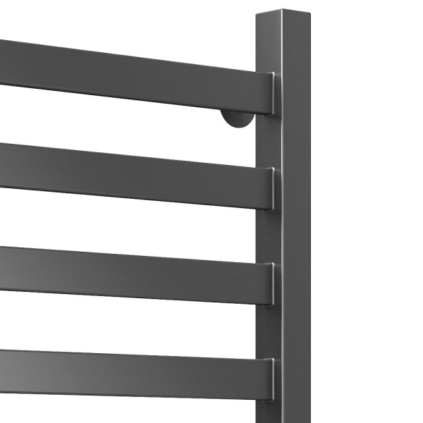 Полотенцесушитель электрический профильный Маргроид BAU В81/10 Gun Grey 50х80, темно-серый металлик с таймером слева