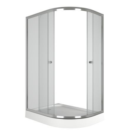 Душевой уголок BAU Dream Hit с поддоном 120x85х195, прозрачное закаленное стекло, хромированный профиль, левая