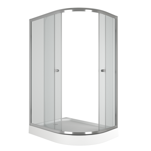 Душевой уголок BAU Dream Hit с поддоном 120x85х195, прозрачное закаленное стекло, хромированный профиль, левая