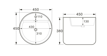 Раковина напольная с металлическими ножками и выпуском (BAU Omega белая + смеситель Dream, выпуск клик-клак белый)