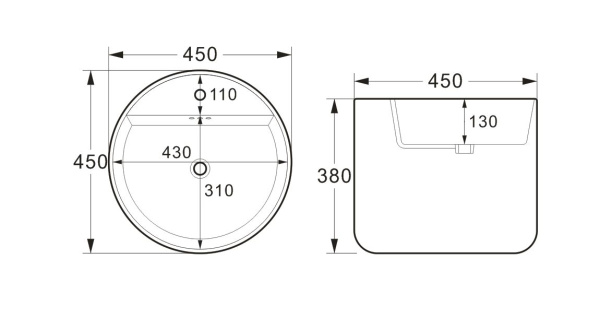 Раковина напольная с металлическими ножками BAU Omega белая