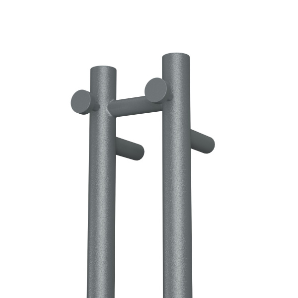 Полотенцесушитель, дизайн-радиатор электрический Маргроид BAU Inaro II Gun Grey 120х12, темно-серый металлик с таймером