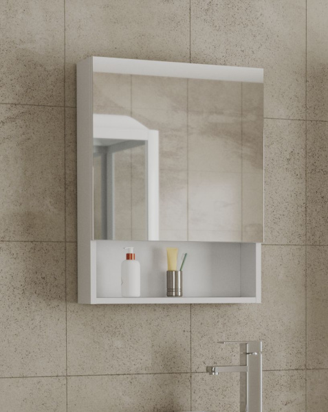 Шкаф-зеркало для ванной Bau Dream 50, белый