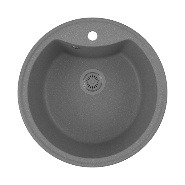 Мойка для кухни BAU Dream Gray stone D 51, выпуск с сифоном в комплекте, серый камень