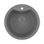 Мойка для кухни BAU Dream Gray stone D 51, выпуск с сифоном в комплекте, серый камень