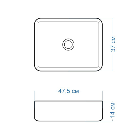 Тумба с раковиной и выпуском (Тумба Bau Dream Blackwood 60, умывальник BAU Hotel 48х37, выпуск клик клак, черный)