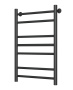 Полотенцесушитель водяной Маргроид BAU В10 50х80, П7 (2+3+2) нижнее подключение 50, черный матовый RAL 9005