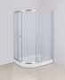 Душевой уголок BAU Dream Hit с поддоном 120x85х195, прозрачное закаленное стекло, хромированный профиль, правая