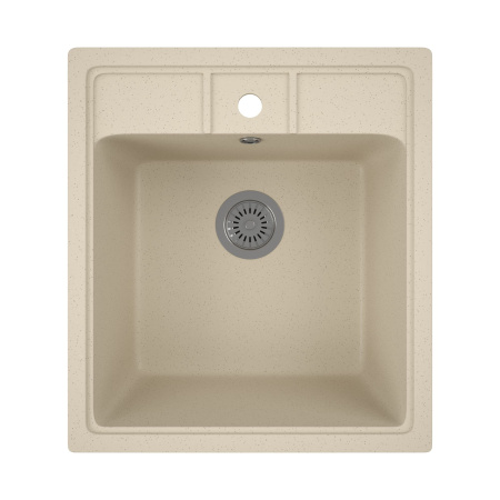 Мойка для кухни BAU Stil Sand 45х50, выпуск с сифоном в комплекте, бежевый песок