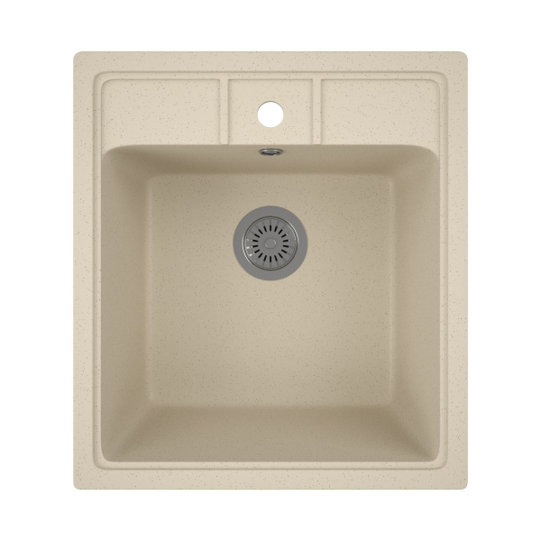 Мойка для кухни BAU Stil Sand 45х50, выпуск с сифоном в комплекте, бежевый песок