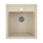 Мойка для кухни BAU Stil Sand 45х50, выпуск с сифоном в комплекте, бежевый песок