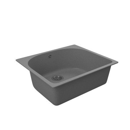 Мойка для кухни BAU Mif Gray stone 59х51, выпуск с сифоном в комплекте, серый камень