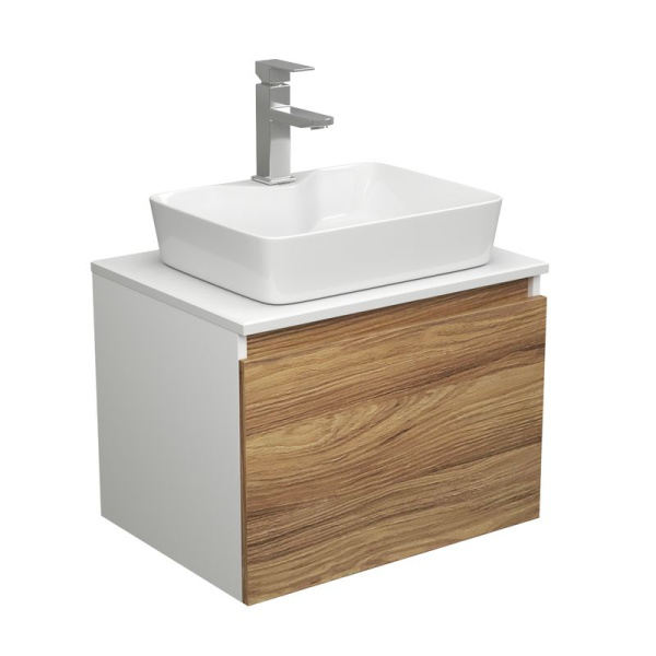 Комплект для ванной, 3 предмета (тумба Bau Dream Blackwood 60 + раковина BAU Cerama 48х37, с отверстием под смеситель, белая, смеситель Hotel Still)