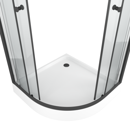Душевой уголок BAU Dream Hit Black с поддоном 80x80х195, прозрачное закаленное стекло, черный профиль