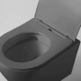 Унитаз подвесной безободковый Bau Dream 49,5х36, сиденье дюропласт микролифт, темно-серый матовый