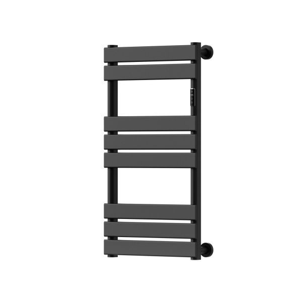 Полотенцесушитель дизайнерский электрический BAU Spectrum Black 94х50, подключение справа, черный матовый