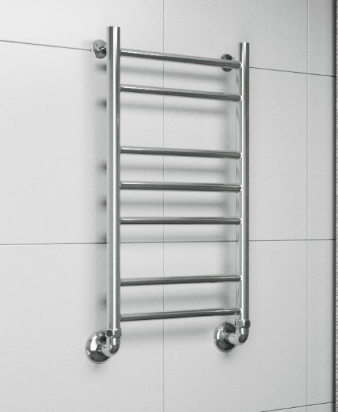 Полотенцесушитель водяной Маргроид BAU В10 40х80, П7 (2+3+2) нижнее подключение 40, хром