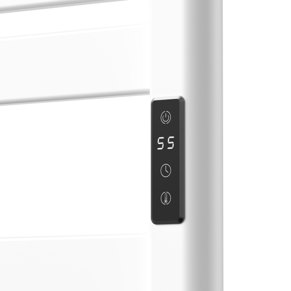 Полотенцесушитель дизайнерский электрический BAU Elite Elegant White 60х45, подключение справа, белый матовый