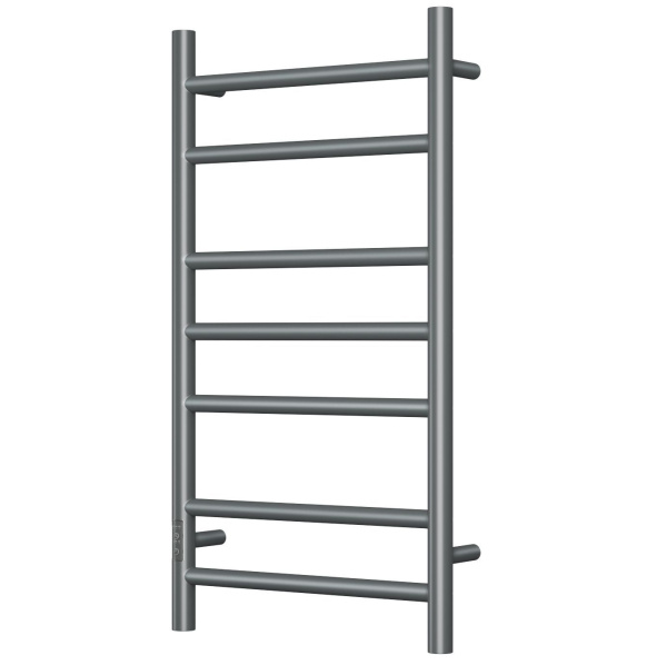 Полотенцесушитель электрический Маргроид BAU В10 Gun Grey 40х80, П8 темно-серый металлик с таймером с таймером слева