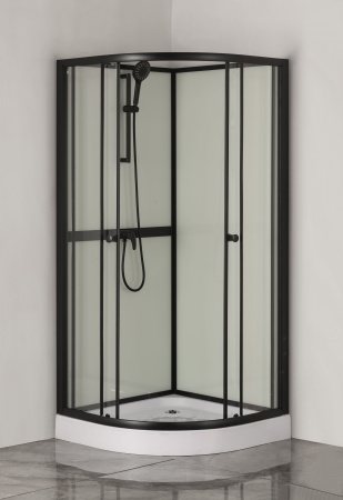 Душевая кабина BAU Nimb Black Rand 90x90х215, прозрачное закаленное стекло, черный профиль