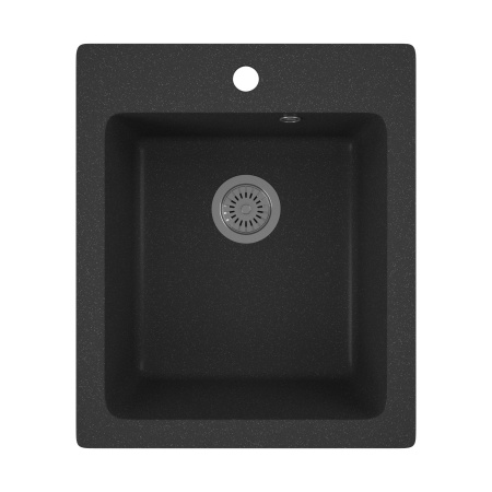 Мойка для кухни BAU Stil Black stone 42х50, выпуск с сифоном в комплекте, черный камень