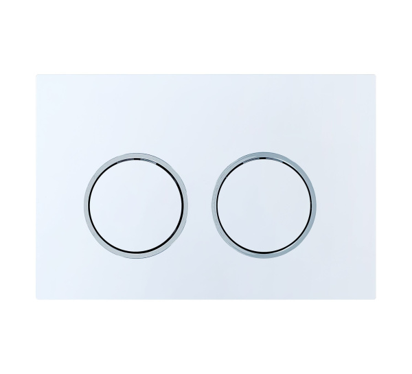 Кнопка смыва BAU Round для инсталляции IDEAL, белый/хром E00116