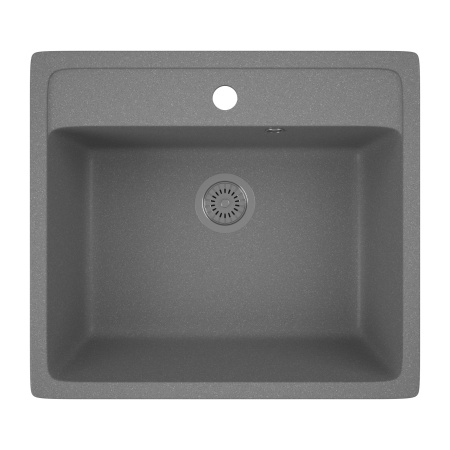 Мойка для кухни BAU Stil Gray stone 56х50, выпуск с сифоном в комплекте, серый камень