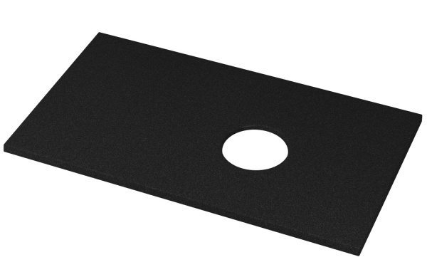 Столешница кварц под накладную раковину BAU Hotel 80 с кронштейнами, черный металлик - MRY0013