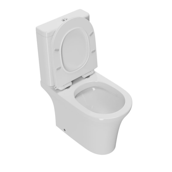 Унитаз компакт напольный безободковый Bau Spectrum PRO, сиденье микролифт