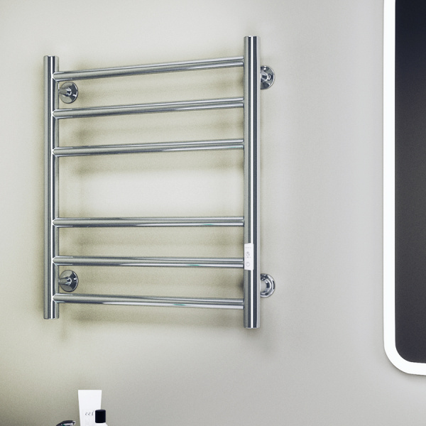 Полотенцесушитель электрический Маргроид BAU В10 50х60, П6 (3+3) с таймером справа, скрытый монтаж