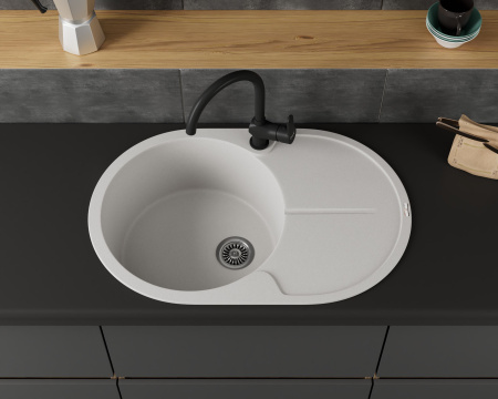 Мойка для кухни врезная кварцевая в комплекте с сифоном BAU Dream Jasmine 78х51, жасмин