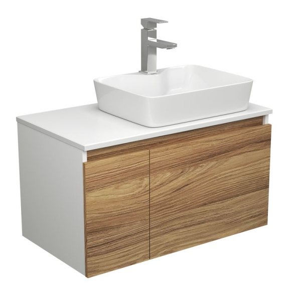 Комплект для ванной, 3 предмета (тумба Bau Dream Blackwood 80 + раковина BAU Cerama 48х37, с отверстием под смеситель, белая, смеситель Hotel Still)