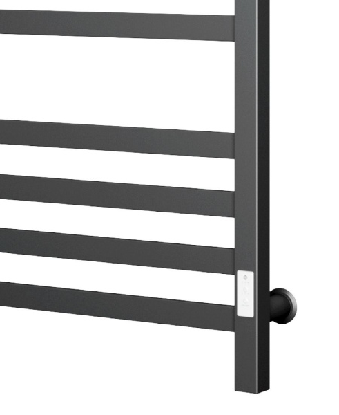 Полотенцесушитель электрический профильный с полкой Маргроид BAU В81/10 50х80 Gun Grey темно-серый металлик с таймером, универсальное подключение