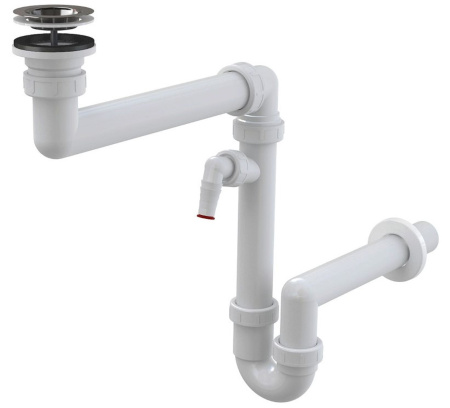 Раковина над стиральной машиной BAU Hotel 60х60, литьевой мрамор в комплекте с кронштейнами и сифоном