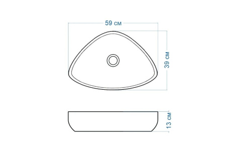 Тумба с раковиной и выпуском (Тумба Bau Dream Blackwood 80, умывальник BAU Triangle 59х39, выпуск клик клак, хром)