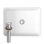 Раковина накладная на столешницу BAU Hotel прямоугольная 48х37, белая,  выпуск клик клак, хром