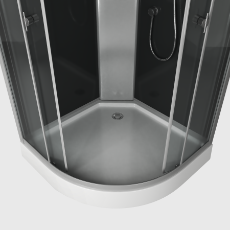 Душевая кабина BAU Dream Hit Black 90x90х215, прозрачное закаленное стекло, черная