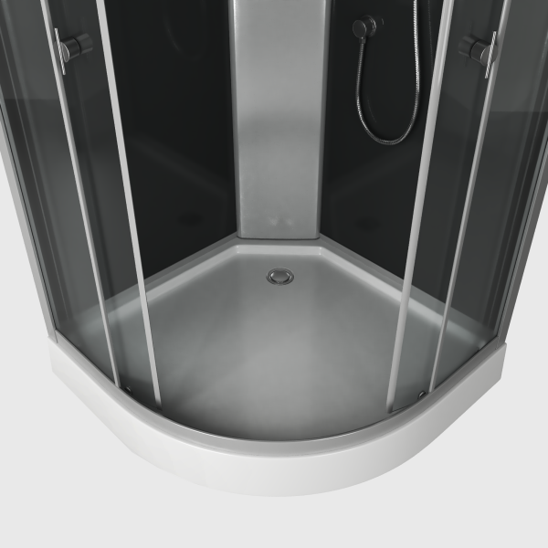 Душевая кабина BAU Dream Hit Black 90x90х215, прозрачное закаленное стекло, черная