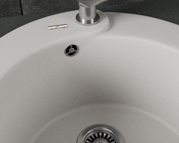 Мойка для кухни врезная кварцевая в комплекте с сифоном BAU Dream Jasmine 51, жасмин