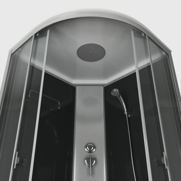 Душевая кабина BAU Dream Hit Black 90x90х215, прозрачное закаленное стекло, черная