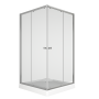 Душевой уголок BAU Stil Hit с поддоном 100x100х195, прозрачное закаленное стекло, хромированный профиль