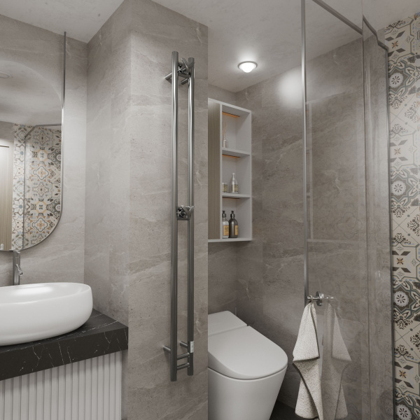 Полотенцесушитель дизайнерский электрический, BAU Stella 10х160, 2 коллектора, 2 крючка, нерж. сталь полированная