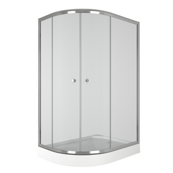 Душевой уголок BAU Dream Hit с поддоном 120x85х195, прозрачное закаленное стекло, хромированный профиль, правая
