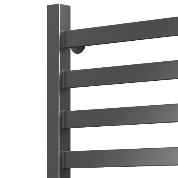 Полотенцесушитель электрический профильный Маргроид BAU В81/10 Gun Grey 50х80, темно-серый металлик с таймером, универсальное подключение