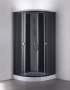 Душевая кабина BAU Nimb с поддоном 90x90х215, прозрачное закаленное стекло, черный матовый профиль, черная задняя стенка