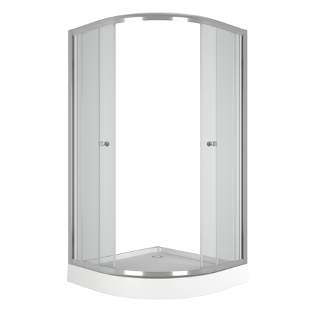 Душевой уголок BAU Dream Hit с поддоном 100x100х195, прозрачное закаленное стекло, хромированный профиль