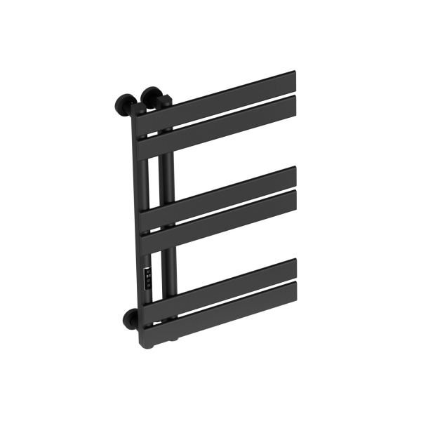 Полотенцесушитель дизайнерский электрический BAU Eastern Wind Black 80х50, подключение нижнее, черный матовый